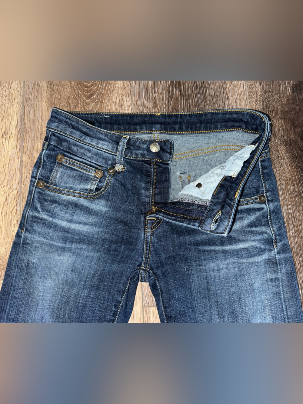 R13 Boy Skinny Jeans in Berlin Blue Women’s Size 25 - Picture 4 of 14